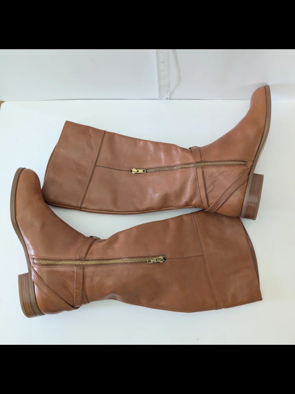 COACH Brown Leather Knee-High Riding Boots Size 10B